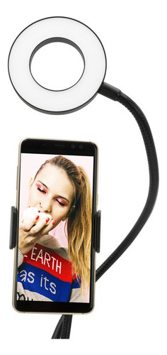 Soporte Tipo Clip Para Smartphone Con Aro De Luz Philco Fj Color Negro 1