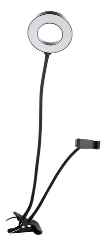 Soporte Tipo Clip Para Smartphone Con Aro De Luz Philco Fj Color Negro 6