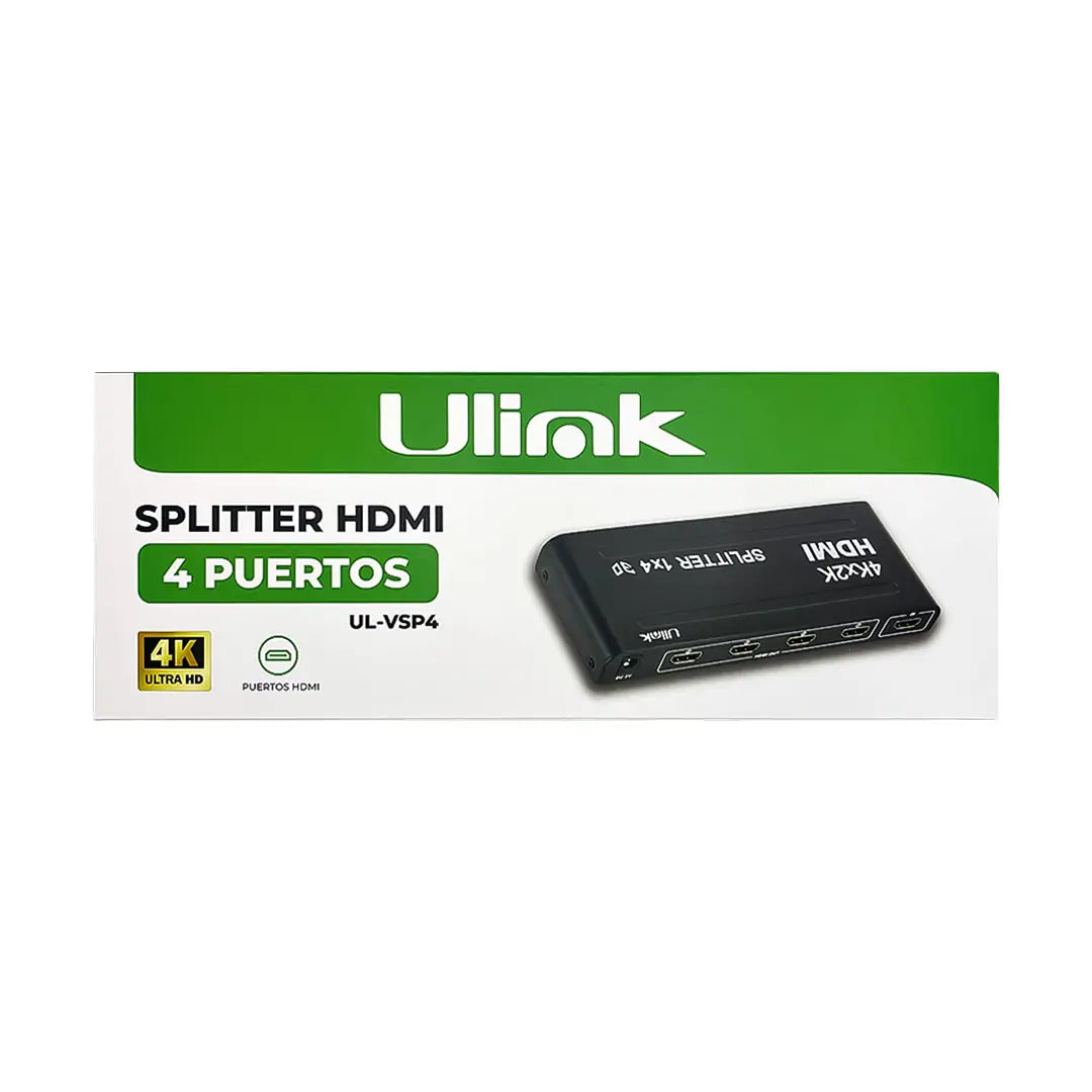 Splitter De Video Hdmi 4 Puertos Ul-Vsp4 Ulink 4