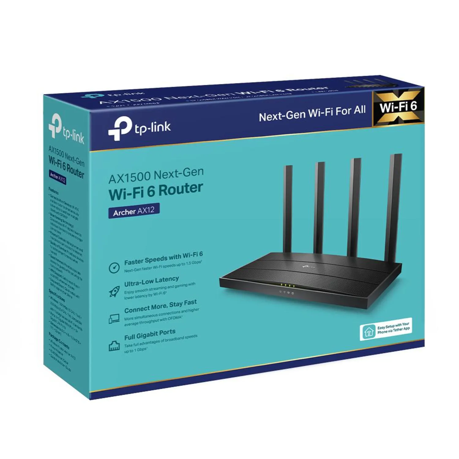 Router Tp-Link Archer Ax12 Ax1500 Wifi 6 Dual Band 3