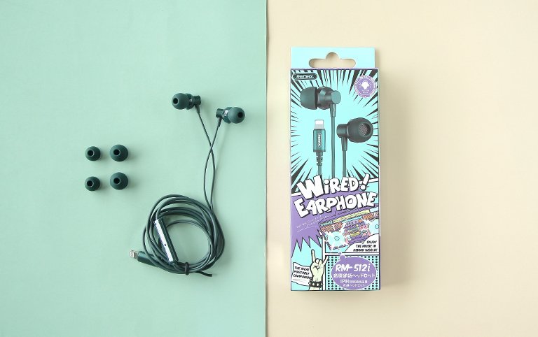 Audífono Con Cable Ligthning Rm-512I Green  Remax 2