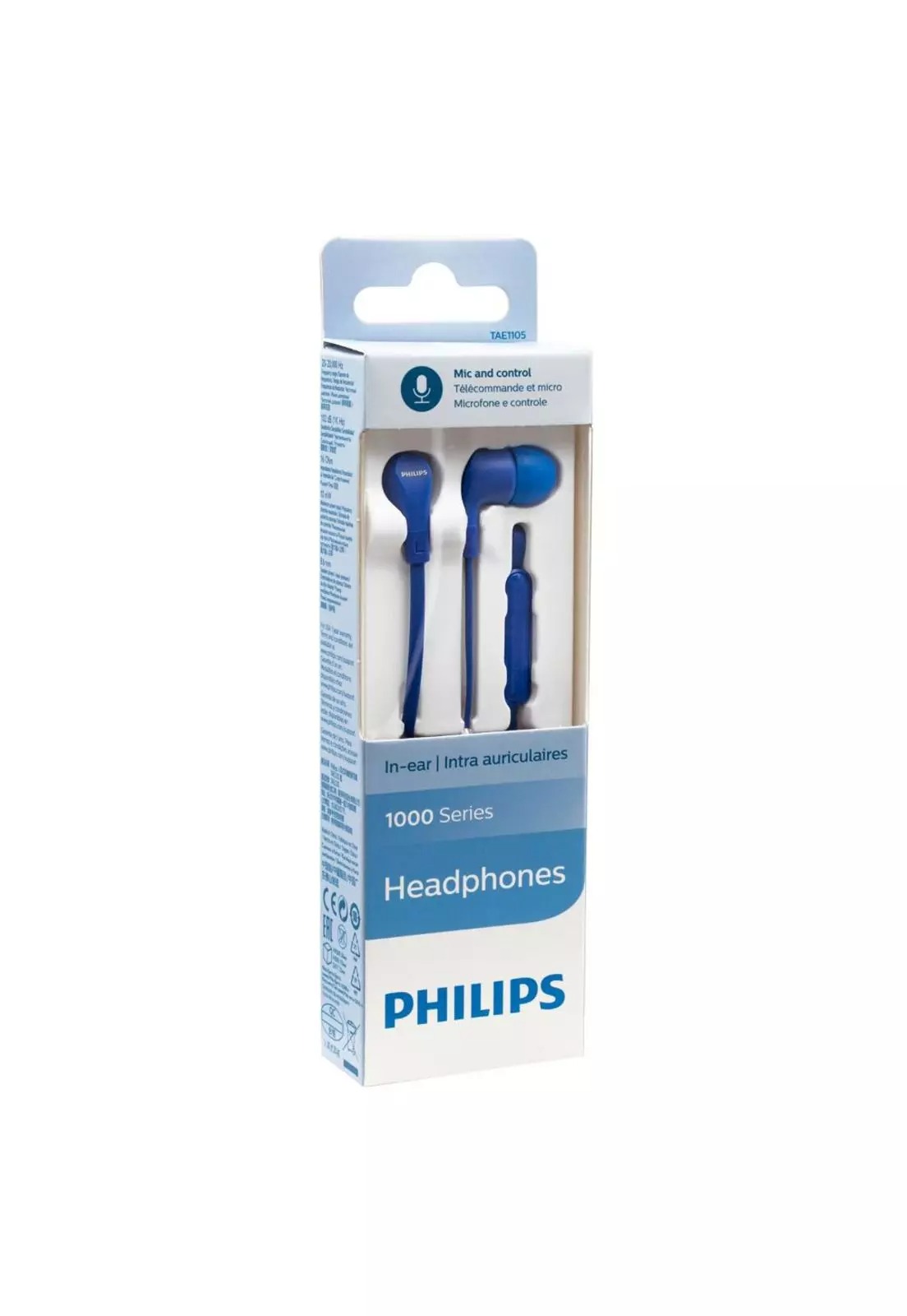 Audifono Con Cable M/Libres Azul Tae110Bl Philips 5