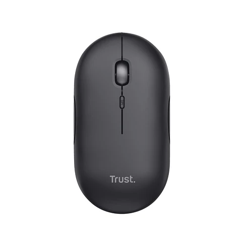 Mouse Trust Puck  Wrl-Bt Recargable Black