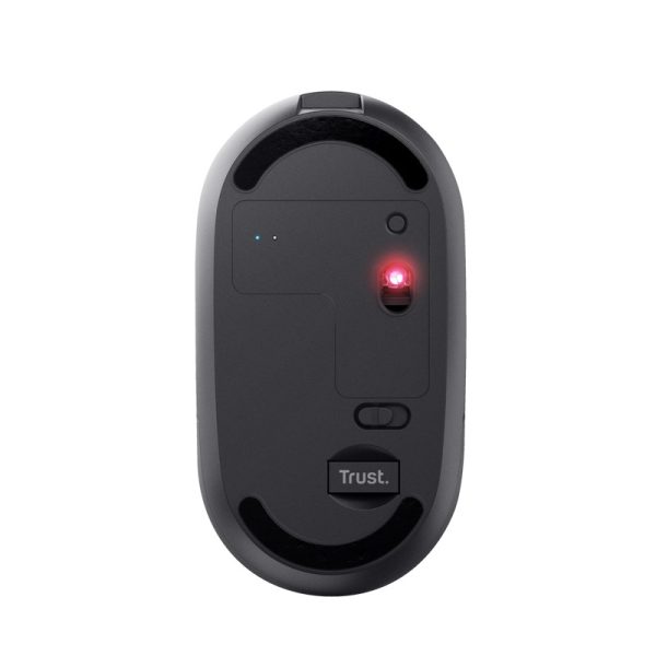 Mouse Trust Puck  Wrl-Bt Recargable Black 4