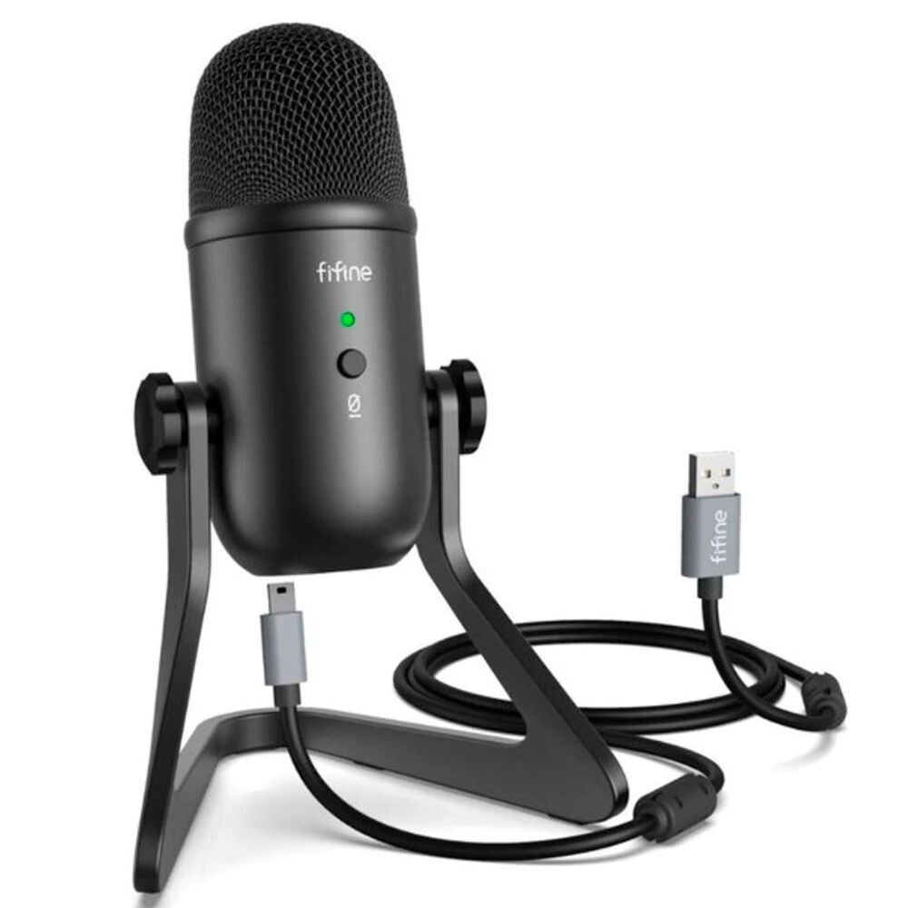 Microfono Condensador Usb Negro K678 Fifine 2
