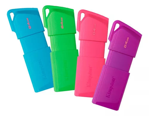 Pendrive Kingston Unidad Flash Datatraveler Exodia 64Gb Neon Aqua Blue , Usb 3.2 3