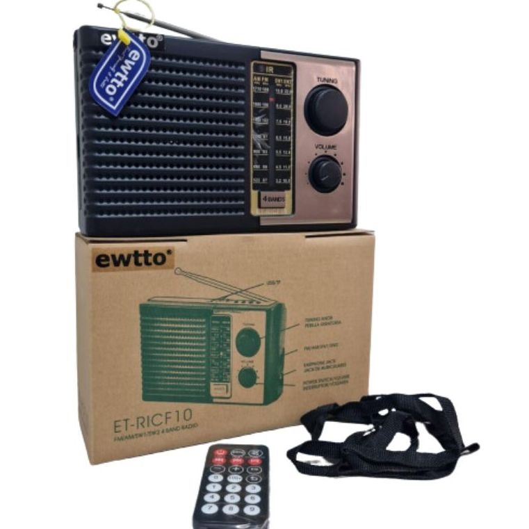 Radio Et-R2909Bs Panel Solar Recargable Usb/Sd Ewtto 2