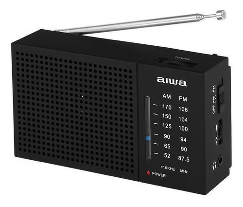 Radio Fm/Am Portátil Aiwa Aw Lr234Am-Fm, Funciona Con Pilas, Color Negro 4