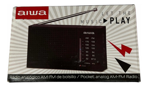 Radio Fm/Am Portátil Aiwa Aw Lr234Am-Fm, Funciona Con Pilas, Color Negro 6
