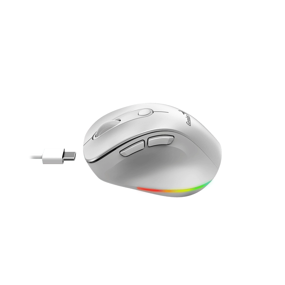 Mouse Bluetooth Inalalambrico 9000S Ergo Pro Silver Genius 3