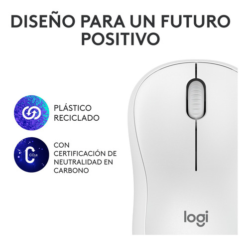 Mouse Logitech M240 Silent Inalámbrico Blanco 8