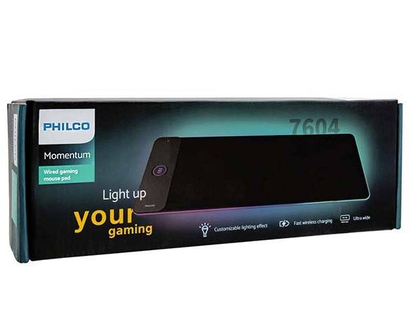 MOUSE PAD GAMER XL CARGA INALAMBRICA SPL7604 PRO PHILCO 2