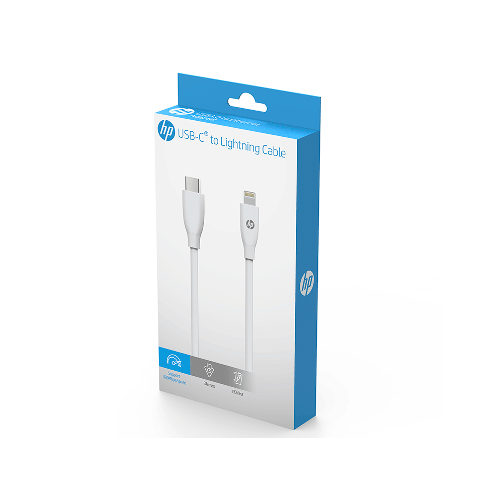 Cable HP USB a Lightning DHC‑MF102 1 m Blanco    2