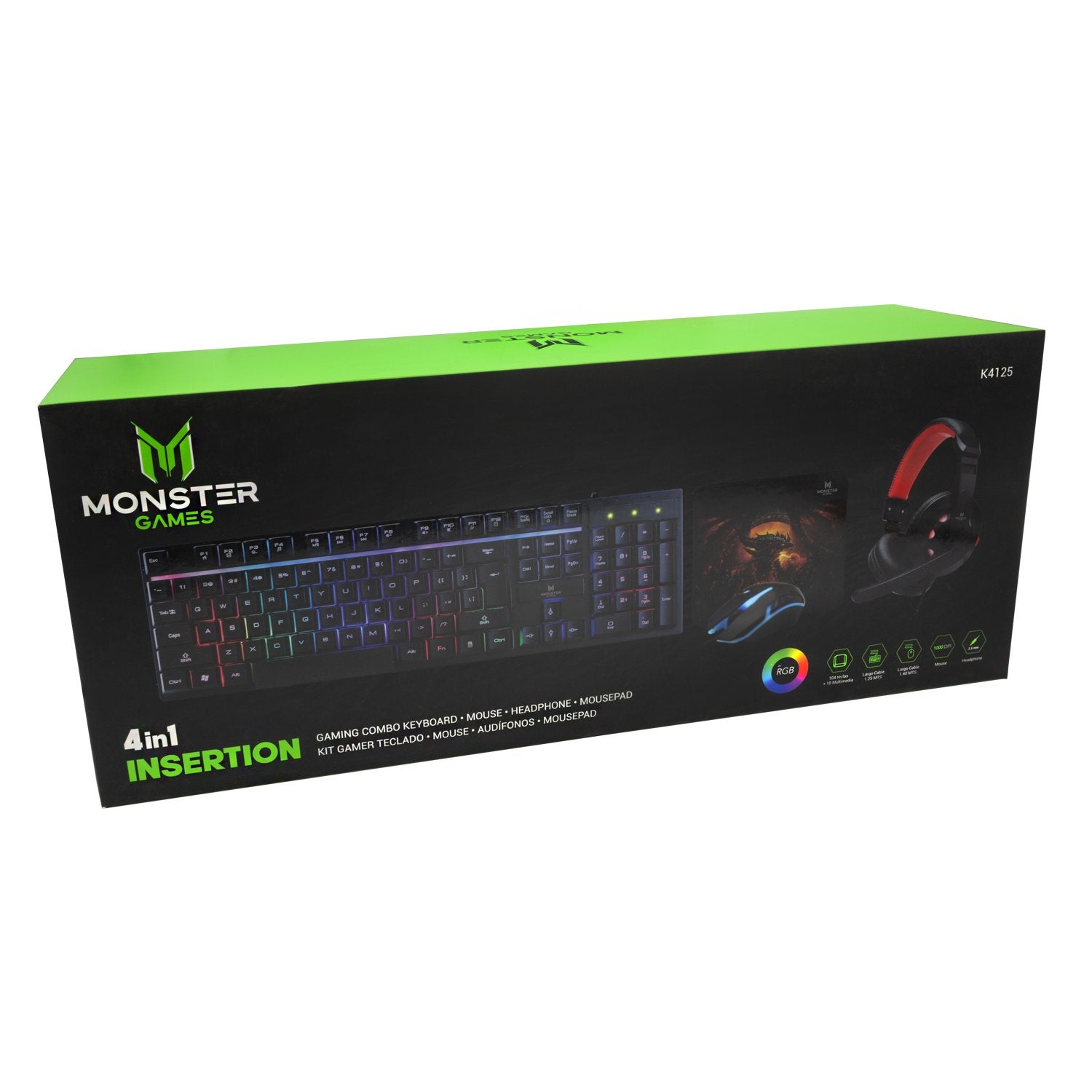 Combo Gamer Monster 4 En 1 Insertion 4