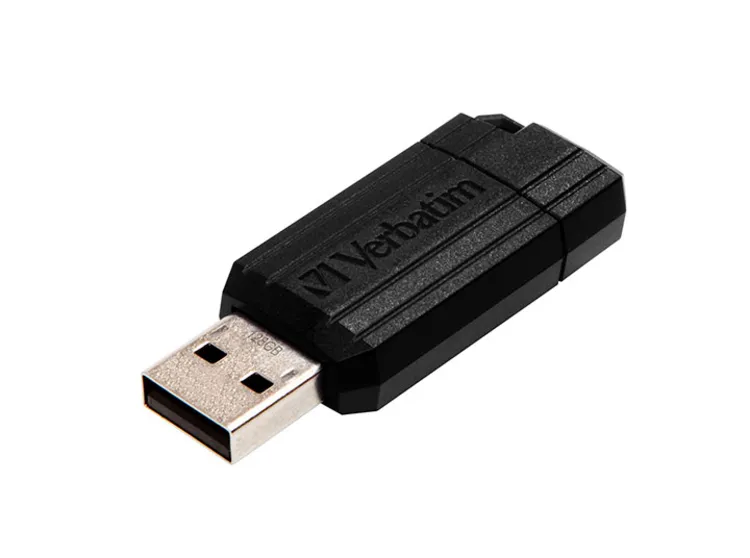 Verbatim Memoria USB 2.0 Retráctil PinStripe 128GB  1