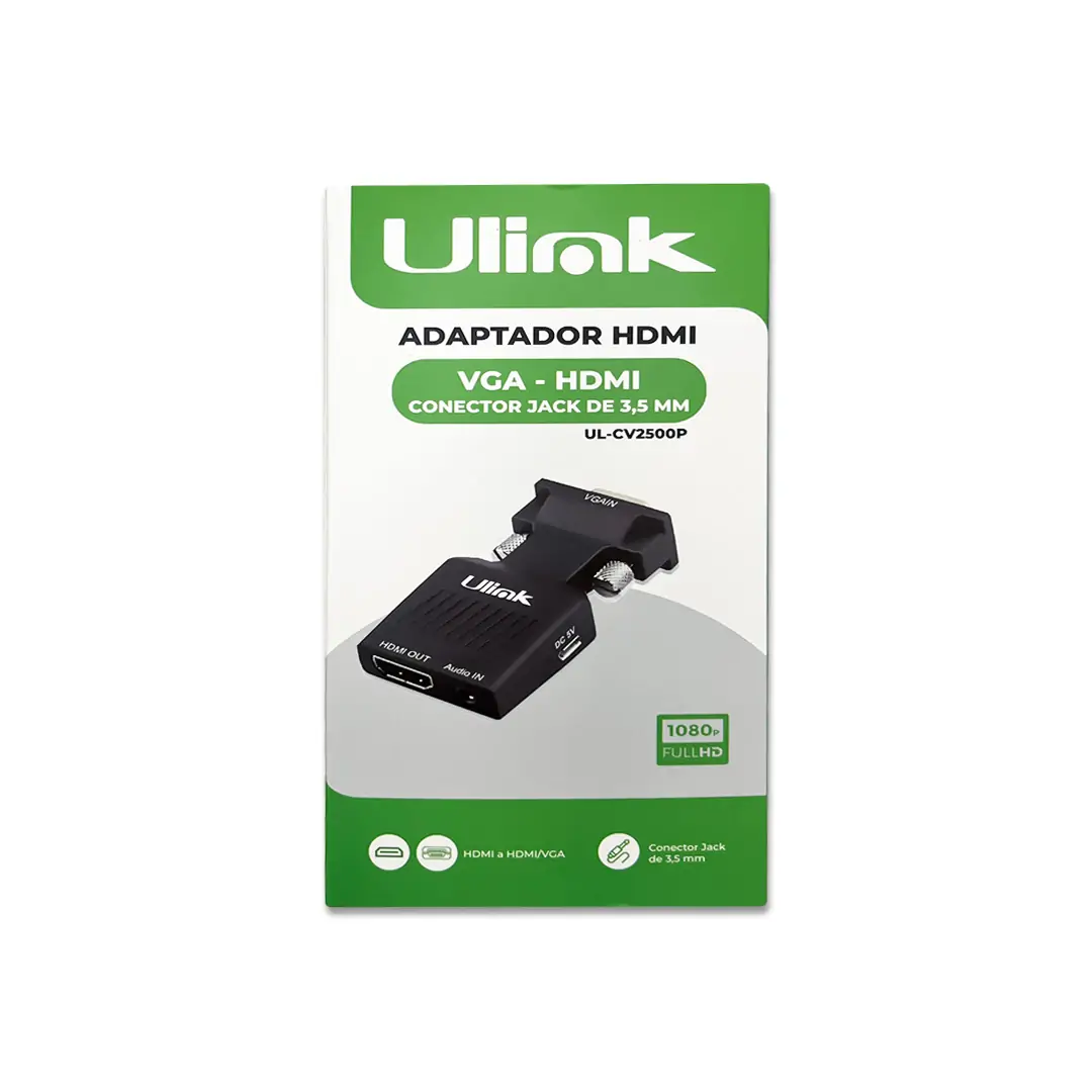 Conversor Portable de VGA + Audio A HDMI UL-CV2500P ULINK  5