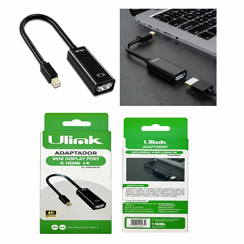 CONVERSOR MINI DISPLAY PORT A HDMI ULINK