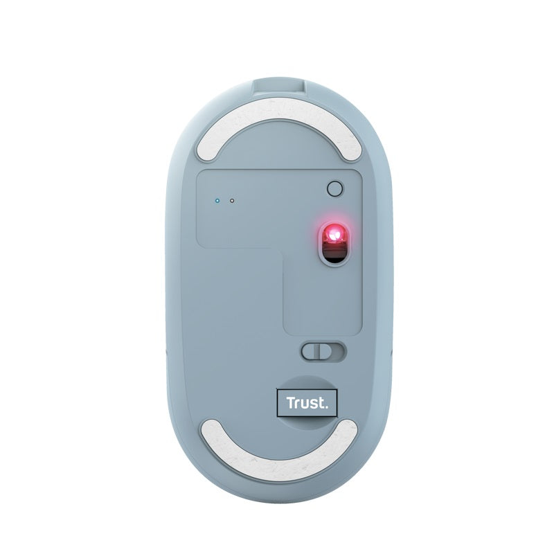 Mouse Trust Puck  Wrl-Bt Recargable Blue 4