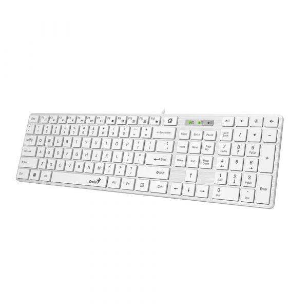 Teclado Alámbrico Genius Slimstar 126 White 1