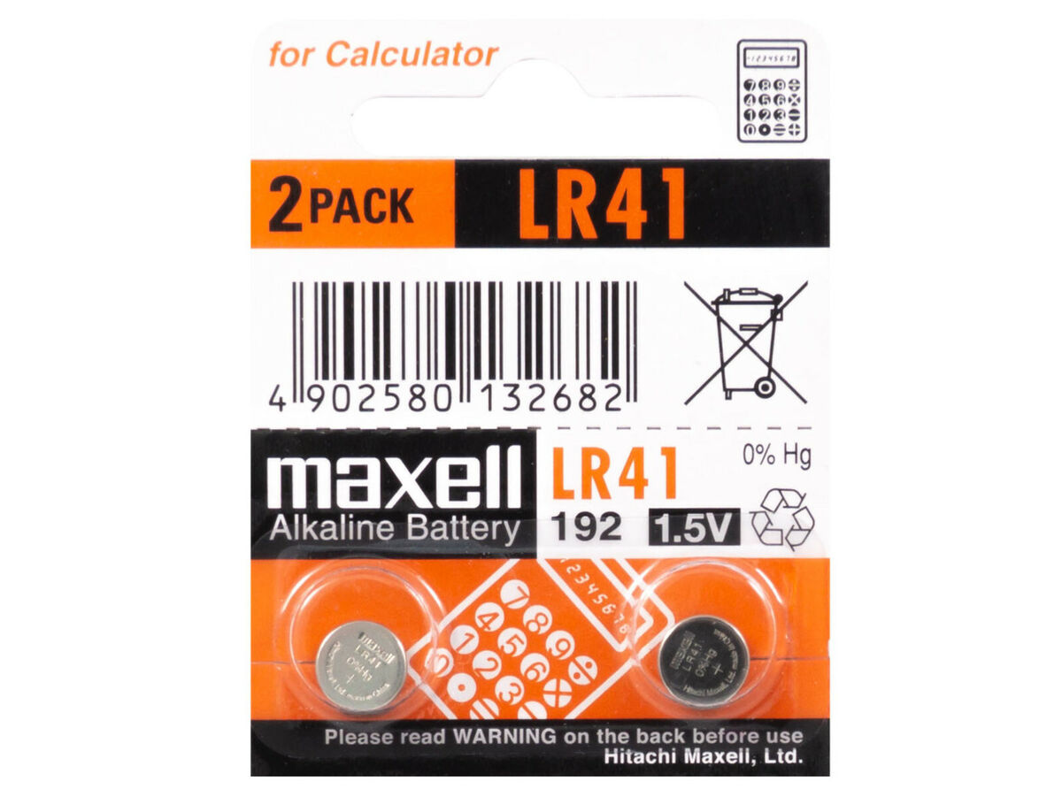 Pila LR41 AG3 192 Maxell x2 1