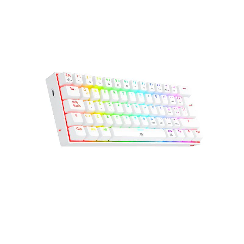 Teclado Gamer Red Dragon K630W-RGB-SP 60% White Switch 1