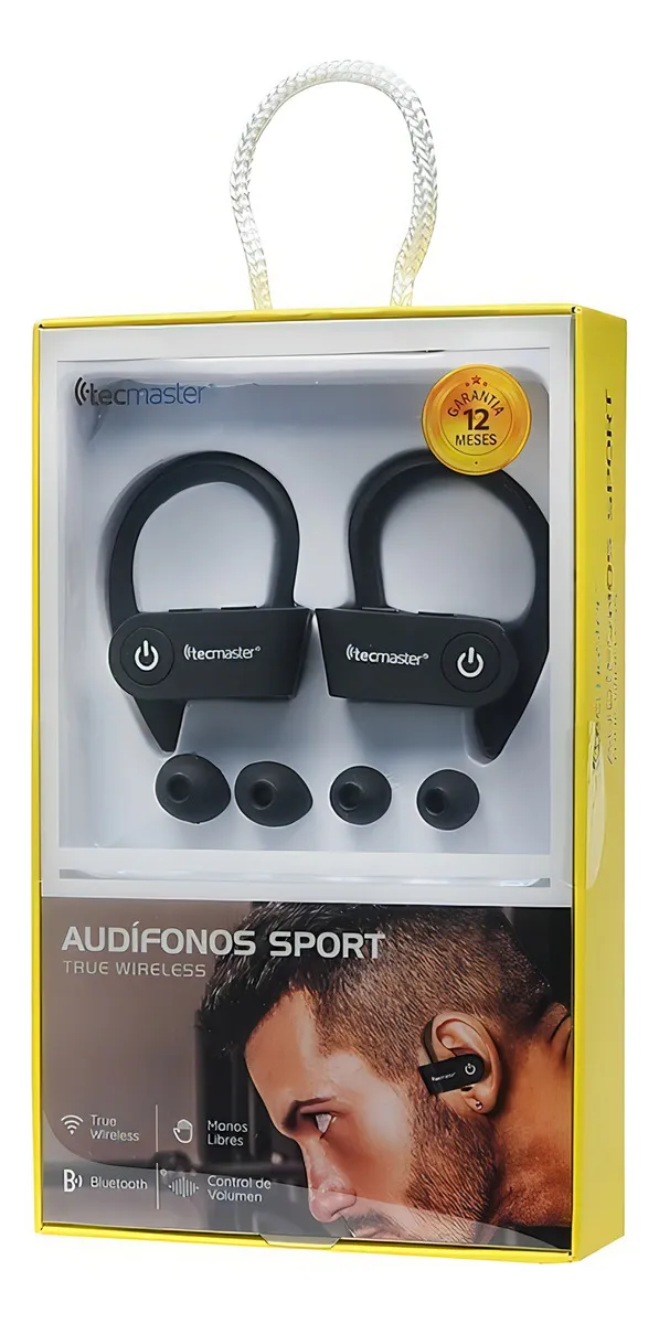 AUDIFONO WIRELESS BT SPORT TRUE TM-300507 TECMASTER 2