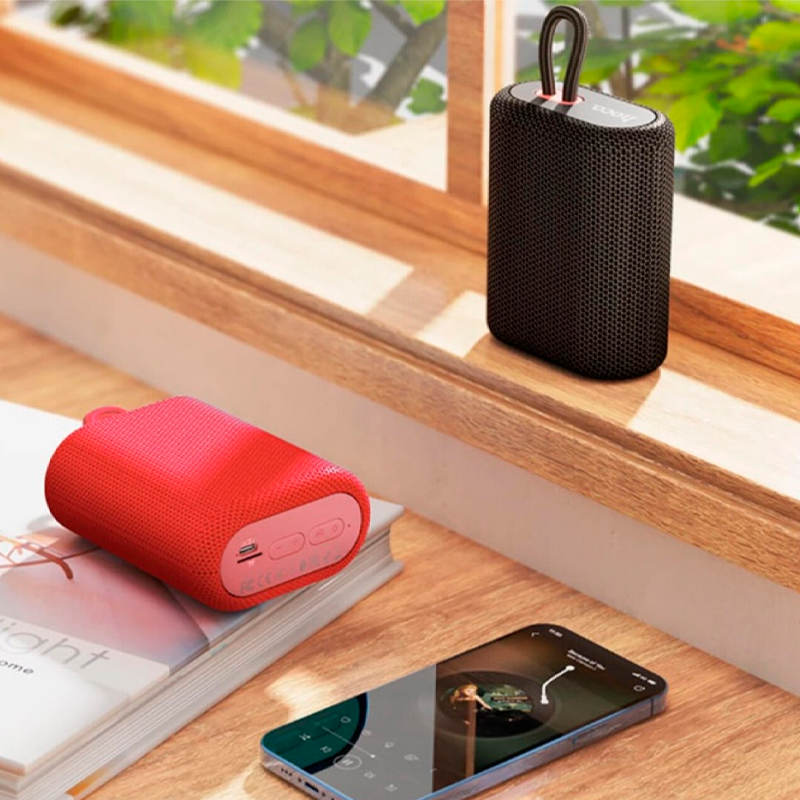 Parlante Bluetooth Hoco Bs47 Fm Tf Tws Negro 2