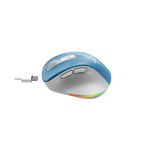MOUSE BLUETOOTH INALALAMBRICO 9000S ERGO PRO LIGHT BLUE GENUS