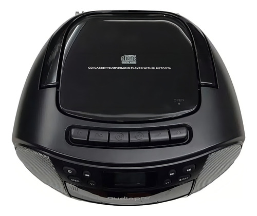 Radio Portátil Inalámbrico Bluetooth Pacific Color Reproductor Cassette Negro CD 3