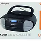 Radio Portátil Inalámbrico Bluetooth Pacific Color Reproductor Cassette Negro CD - Miniatura 4