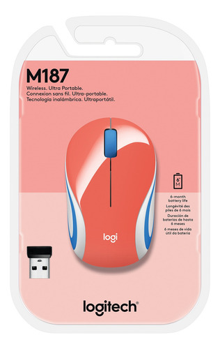 Inalámbrico Portátil Mickey Mouse M187 Coral Refresh Rosa Logitech 4