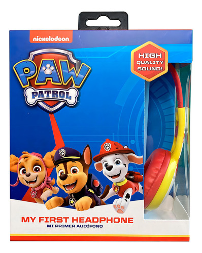 Audifonos Niños Paw Patrol Marshall Hp203371-mar Color Rojo Color De La Luz Blanco 5