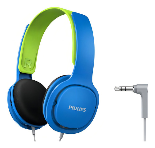 SHK2000 Philips Audífonos With Cable For Comfortable And Ajustable Sound And Escucha Segura (max 85 Db) (blue) Azul 1
