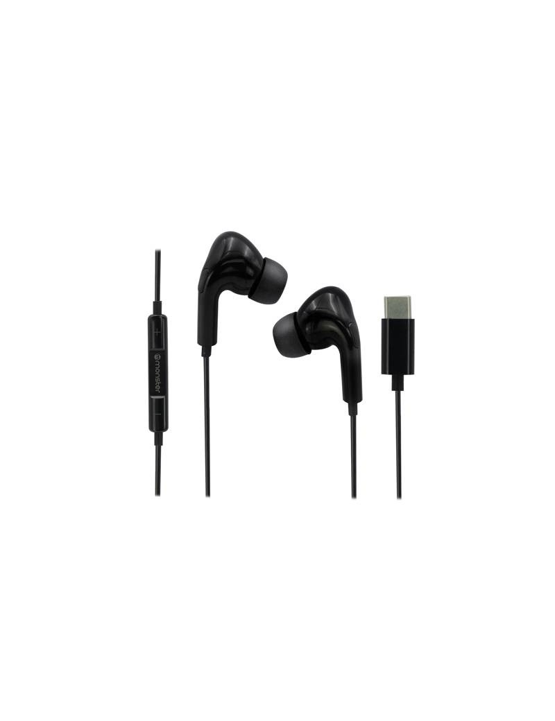 Audífono con Cable Monster C21BK Negro Tipo/c 1