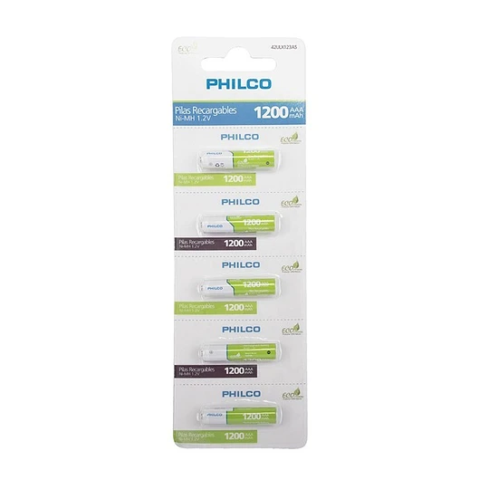 Pila Precargada Recargable AAA 1200Mah Philco 2