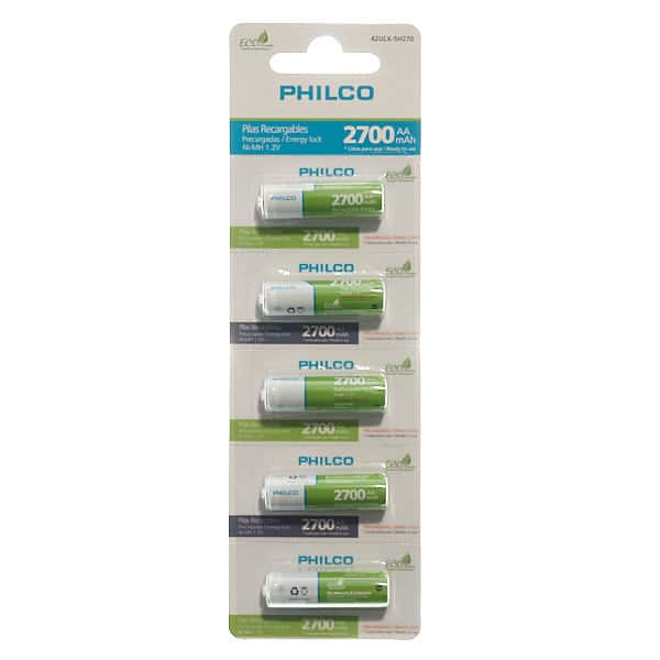 Pila Recargable Precargada AA 2700 Mah Philco 2
