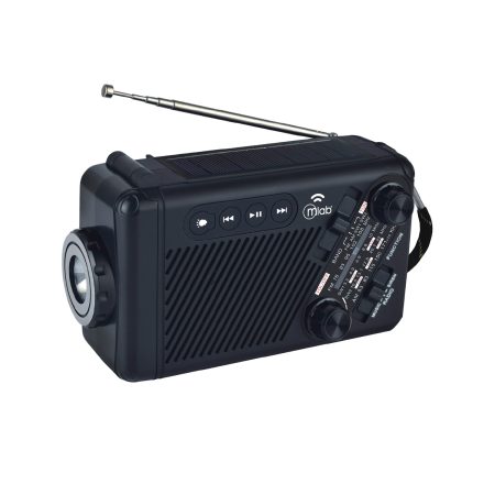 Radio de Emergencia Dínamo Solar con Lámpara Recargable Black Mlab  1