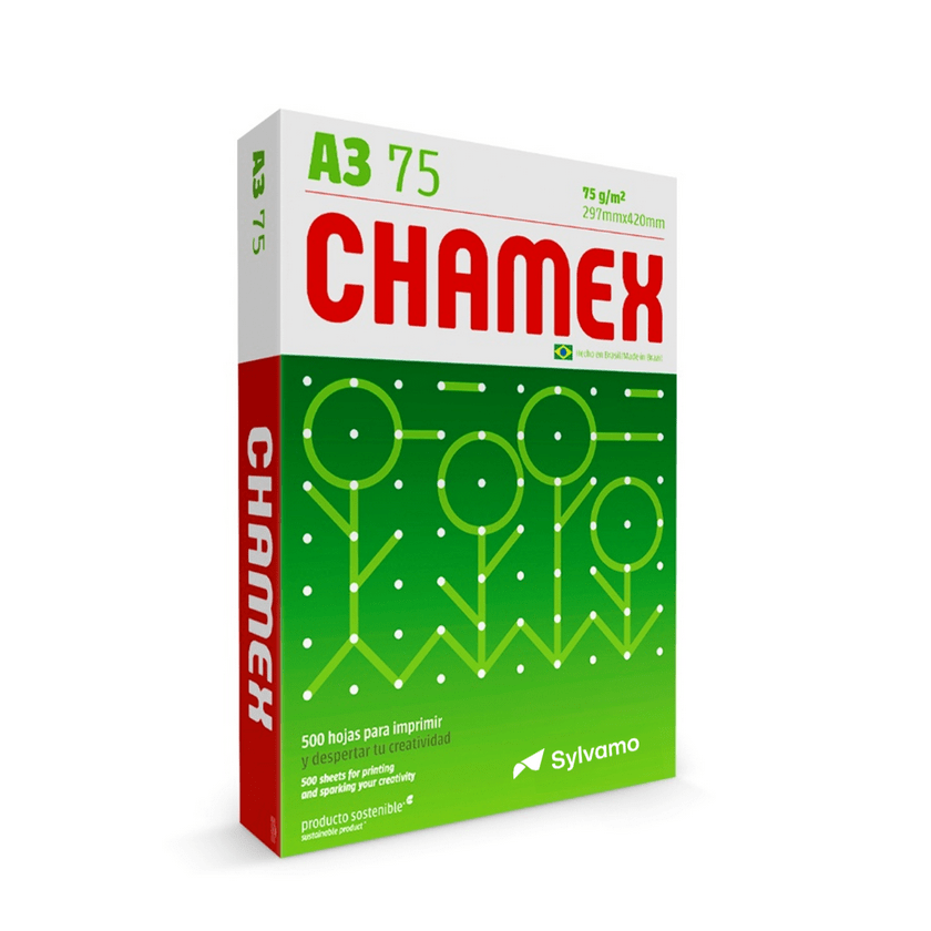 Resma De Papel A3  75Gr 500 Hojas Chamex 1