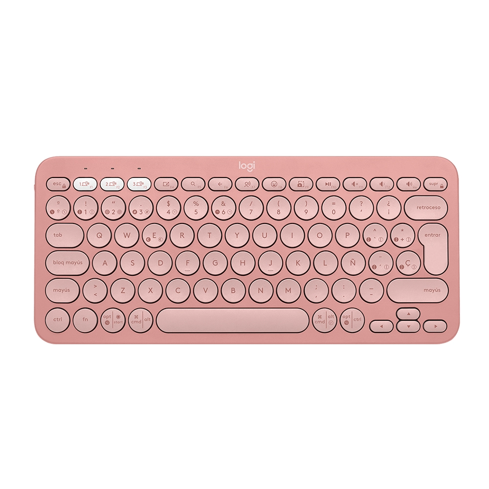 Teclado Bluetooth Logitech Pebble Keys 2 K380s, Color Rosado (ES) 1