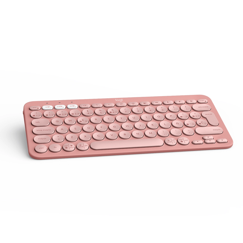 Teclado Bluetooth Logitech Pebble Keys 2 K380s, Color Rosado (ES) 2