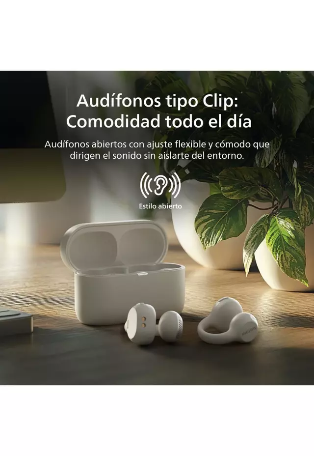 AUDIFONO BLUETOOTH DE OIDO ABIERTO TAQ2000 BLANCO PHILIPS  4