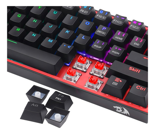 Teclado Redragon Mecánico Fizz Pro K616 RGB Wireless Dual Del Teclado Negro Idioma Español Latinoamérica 6