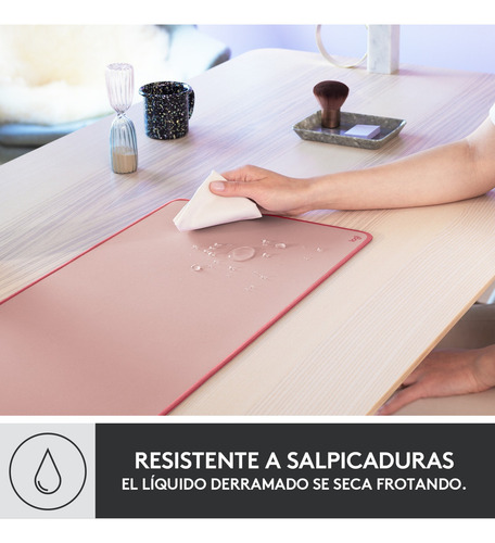 Padmouse Logitech Desk Mat Rose 70X30CM Rosa Studio 3