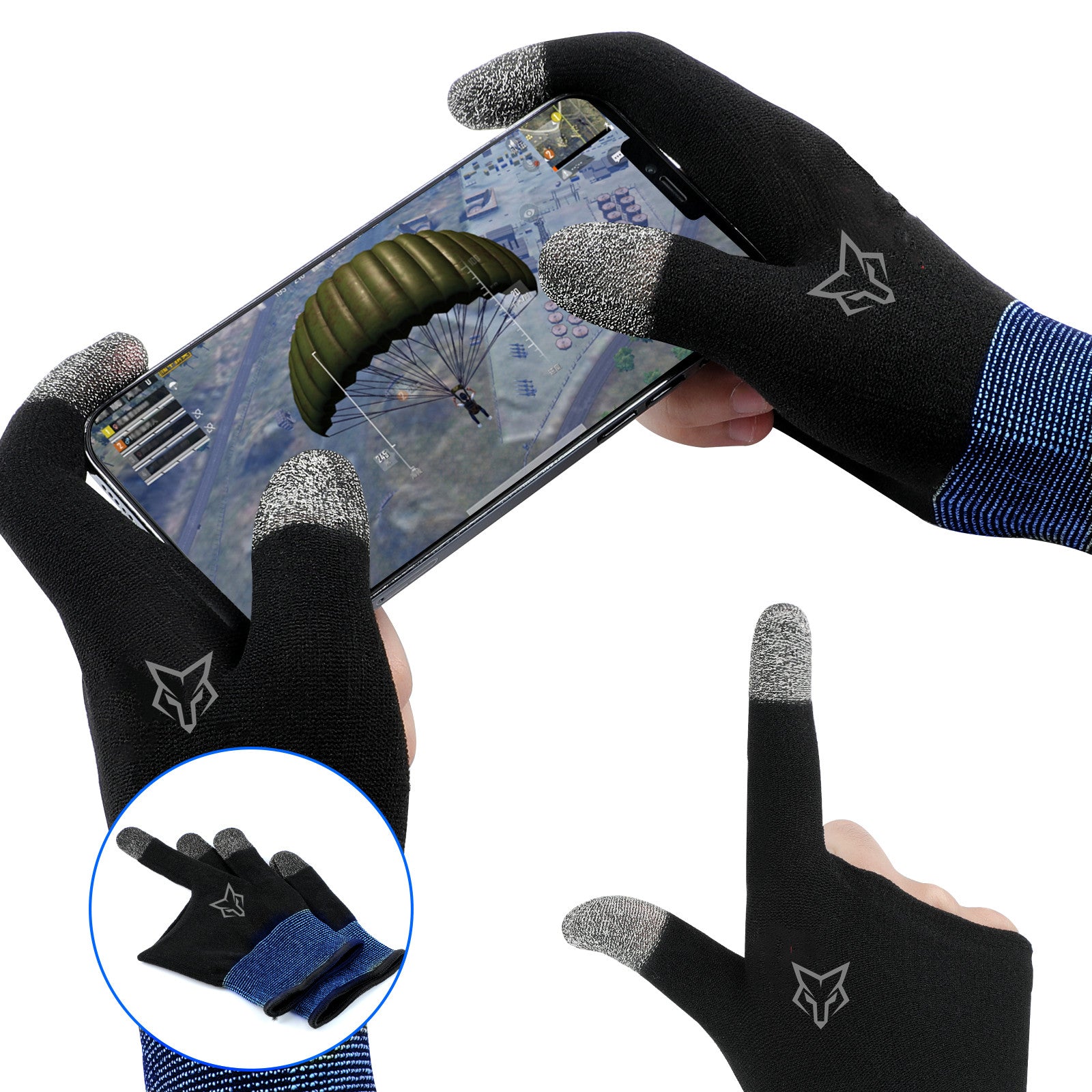 Guantes De Juego De Fibra De Plata Sarafox 2