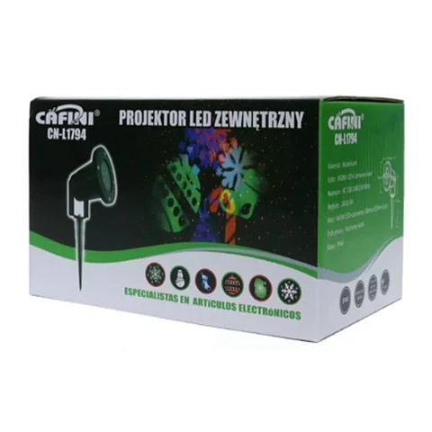 Proyector De Luz Led Rgb Motivos Navideños Cafini