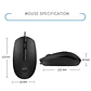 Mouse Alámbrico Hp M10 Negro - Miniatura 3