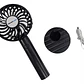 Ventilador Recargable Portátil Con Soporte Negro - Miniatura 3
