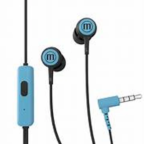 Audífonos Maxell In-tips 348123 Negro/azul con Cable