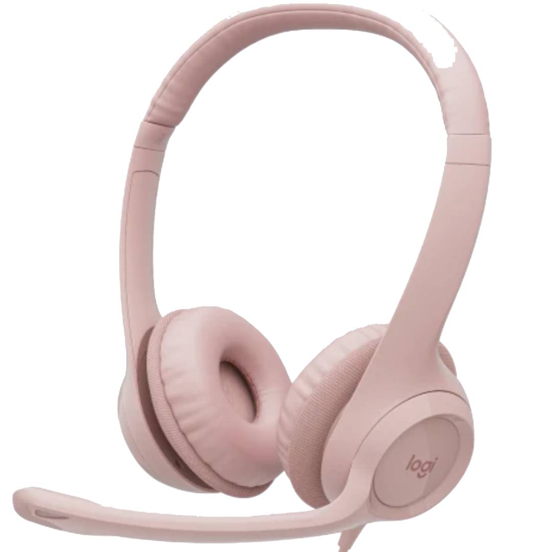 Audifonos Logitech H390 Rosado Stereo C/N Microfono Usb 1