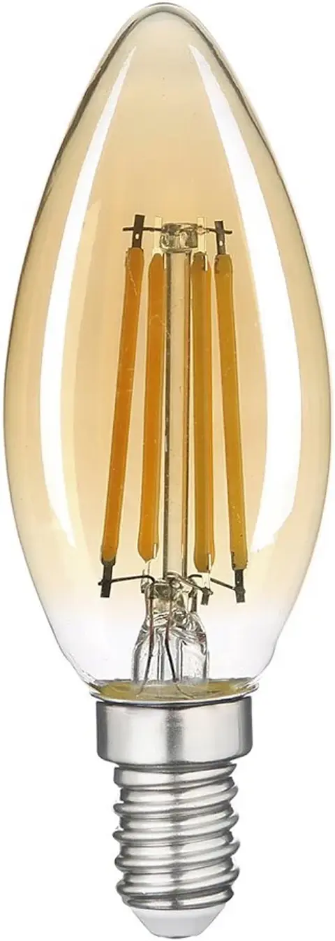 AMPOLLETA DECO C25 4W VELA AMBAR FILAMENT E14 WELLMAX